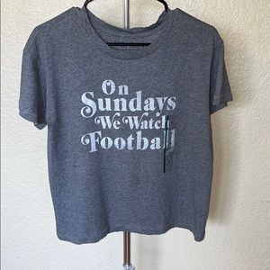 NWT “On Sundays We Watch Football” Tee, Size M